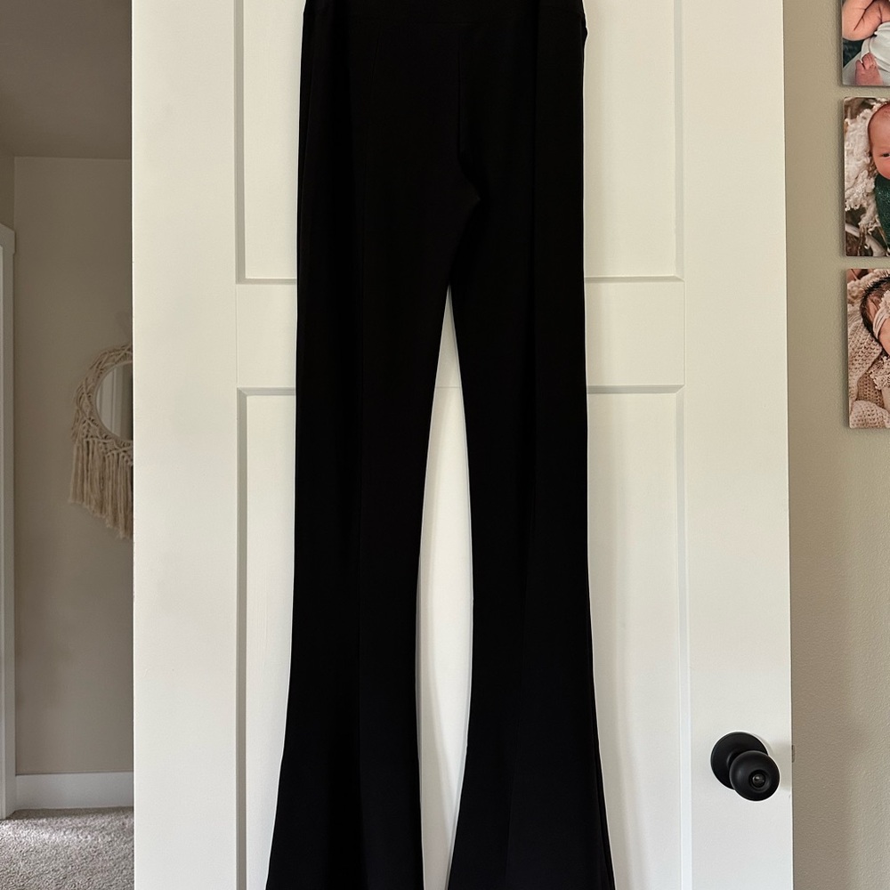 Norma Kamali Black Flare Pants Boot Cut